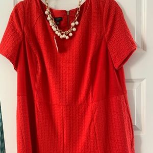 Red Fit and Flare Dress by Talbots